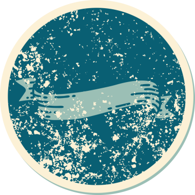 Bir insan tarafından çizilmiş bir pankartın sembolik dövmeli resmi