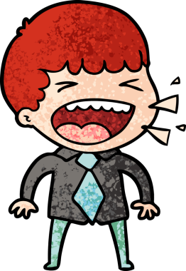 Bir insan tarafından çizilmiş gülen adam.