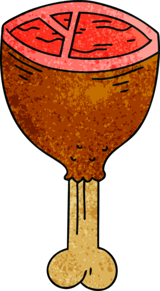 Bir insan tarafından çizilmiş garip bir et kemiği.