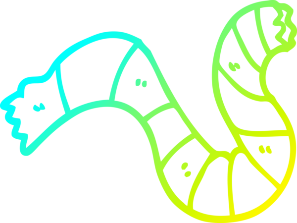 Bir insan tarafından çizilen karikatür halatının soğuk gradyan çizimi