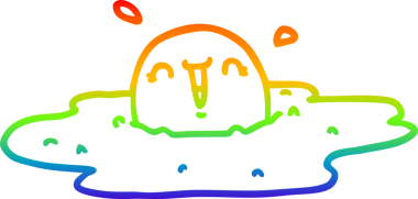 gökkuşağı gradyan çizgi çizimi bir insan tarafından çizilmiş kızarmış yumurta