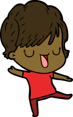 Bir insan tarafından çizilmiş bir karikatür kadın konuşuyor.