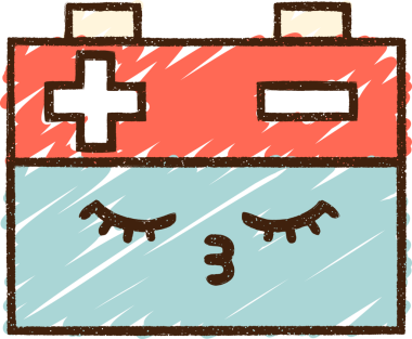 Bir insan tarafından çizilmiş pil tebeşiri.