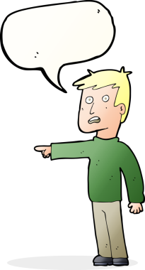 Bir insan tarafından çizilmiş konuşma balonlu bir adam.