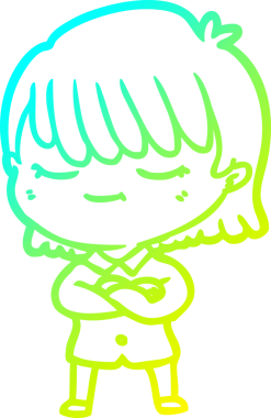 Bir insan tarafından çizilmiş bir karikatür kadın çizimi.