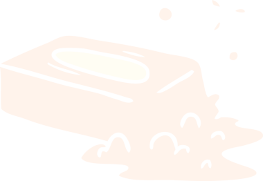 Bir insan tarafından çizilmiş köpüklü sabunun el çizimi karikatürü