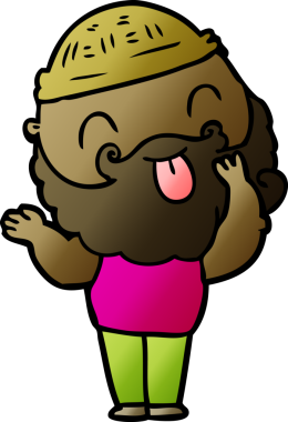 Bir insan tarafından çizilmiş sakallı bir adam.