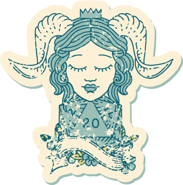 Retro Dövme Biçimi Bir insan tarafından çizilmiş doğal yirmi zar atışıyla düzenleme