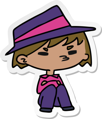 Bir kawaii 'nin insan tarafından çizilmiş şirin bir çocuğun karikatür çizimi.