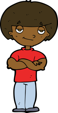 Bir insan tarafından çizilmiş kendini beğenmiş bir adam.