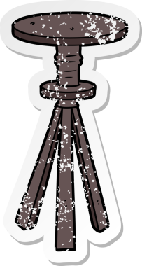 Bir insan tarafından çizilmiş karikatür taburesinin sıkıntılı çıkartması.