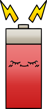 Bir insan tarafından çizilen bataryanın gölgelenmiş karikatürü