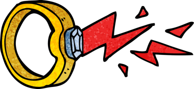 Bir insan tarafından çizilmiş karalama sihirli yüzük.