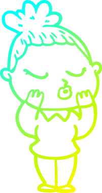 Bir insan tarafından çizilmiş soğuk bir çizgi film çizimi.