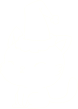 Bir insan tarafından çizilen Noel Kedisi Tebeşiri