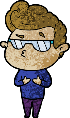 Bir insan tarafından çizilmiş havalı bir çizgi film.