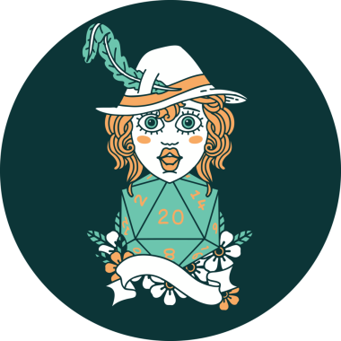 Bir insan tarafından çizilmiş 20 zarlı insan ozan ikonu