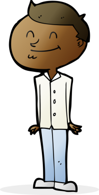 Bir insan tarafından çizilmiş gülümseyen adam.