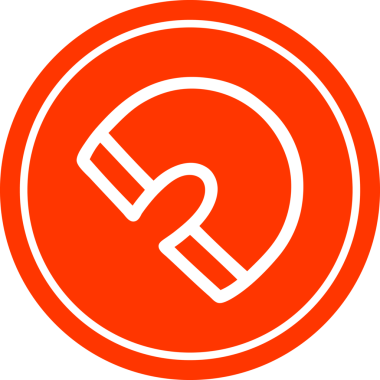 Bir insan tarafından çizilmiş geleneksel mıknatıs dairesel simgesi