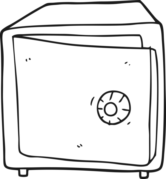 Bir insan tarafından çizilmiş siyah beyaz çizgi film kasası.