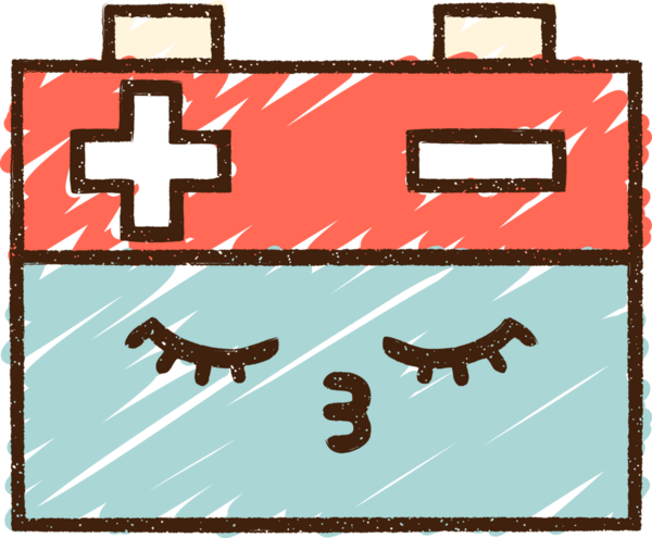 Bir insan tarafından çizilmiş pil tebeşiri.