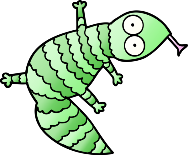 Bir insan tarafından çizilmiş kertenkele çizgi filmi.