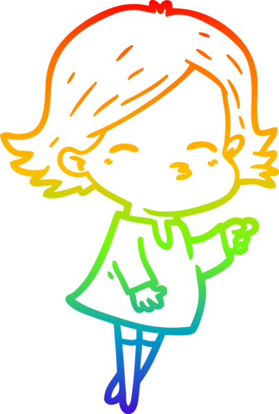 gökkuşağı gradyan çizimi bir insan tarafından çizilmiş bir çizgi kadın çizimi