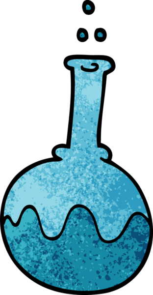 bir insan tarafından çizilmiş karalama bilim tüpü.