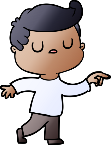 Bir insan tarafından çizilmiş, ilgisiz bir çizgi film.