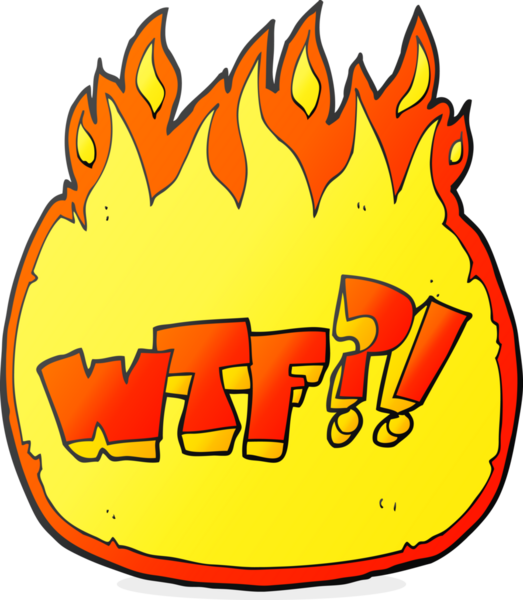 Bir insan tarafından çizilen el yazısı çizimi WTF sembolü