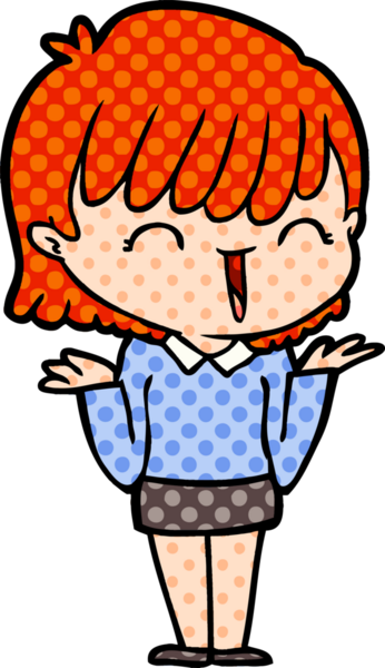 Bir insan tarafından çizilmiş karikatür kadın.