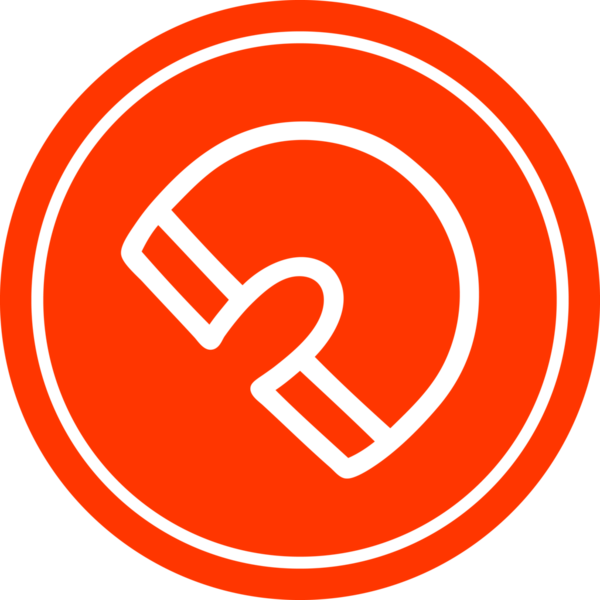 Bir insan tarafından çizilmiş geleneksel mıknatıs dairesel simgesi