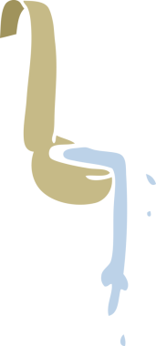 Bir insan tarafından çizilmiş yemek kepçesi.