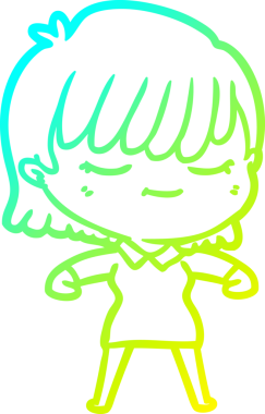 Bir insan tarafından çizilmiş bir karikatür kadın çizimi.