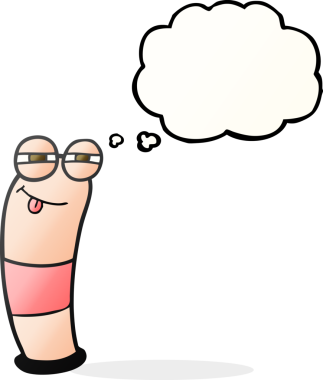 Bir insan tarafından çizilmiş serbest çizim balon solucanı.