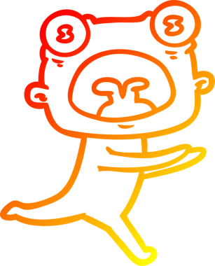 Bir insan tarafından çizilmiş garip bir uzaylının sıcak çizgi çizimi.