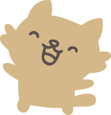 Mutlu çizgi film kedisi bir insan tarafından çizilmiş