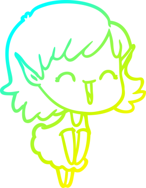 Bir insan tarafından çizilmiş soğuk gradyan çizgi çizimi.