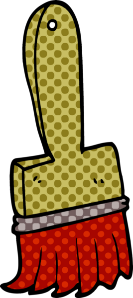 Bir insan tarafından çizilmiş karalama boya fırçası.