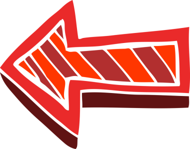 bir insan tarafından çizilmiş karalama yönetmenliği oku