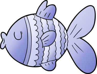 bir insan tarafından çizilmiş karikatür balığı