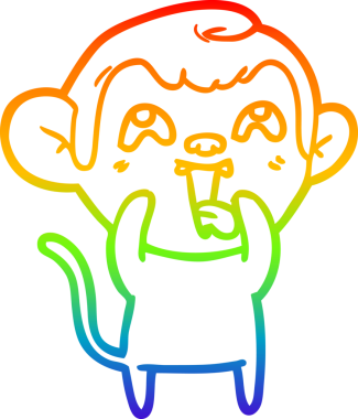 gökkuşağı gradyan çizgisi insan tarafından çizilmiş çılgın bir çizgi maymun çizimi