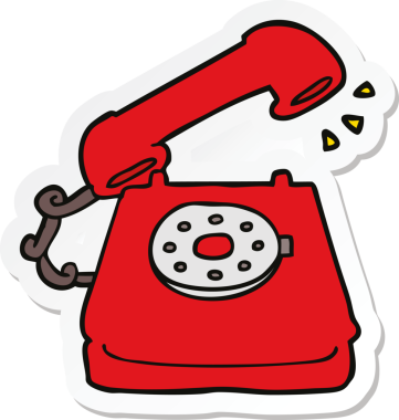 Bir insan tarafından çizilmiş eski bir telefon etiketi.