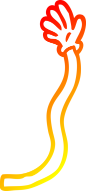 Bir insan tarafından çizilen çizgi filmin sıcak gradyan çizimleri.