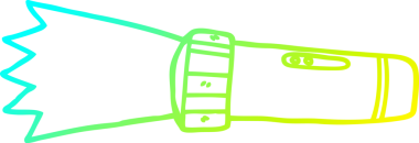 Bir insan tarafından çizilmiş bir çizgi film meşalesinin soğuk gradyan çizimi