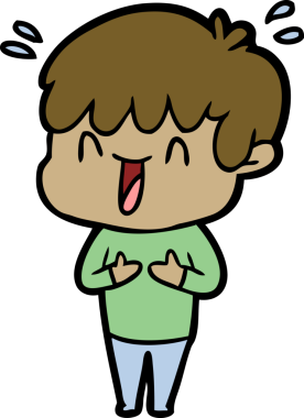 Bir insan tarafından çizilmiş gülen çocuk.