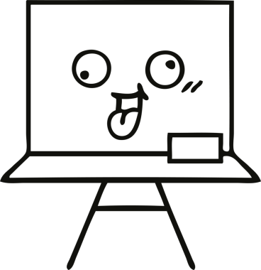 Bir insan tarafından çizilmiş karatahta çizimi