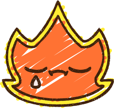 Bir insan tarafından çizilen Ağlayan Alev Tebeşiri