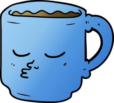 bir insan tarafından çizilmiş kahve fincanı.