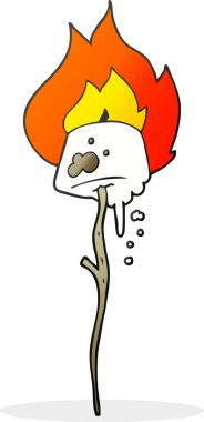 Bir insan tarafından çizilmiş serbest çizilmiş marşmelov.